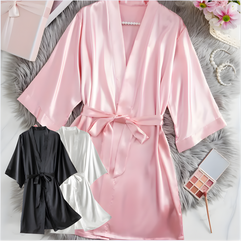 PACK *2 BATAS DE SATÍN PARA MUJER – Elegancia, suavidad y feminidad en cada detalle