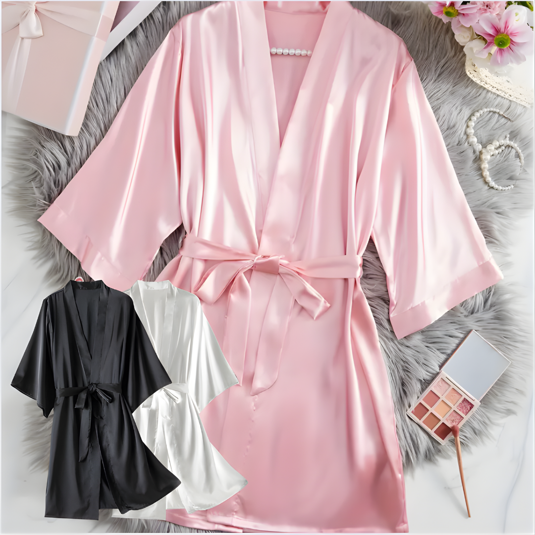PACK *2 BATAS DE SATÍN PARA MUJER – Elegancia, suavidad y feminidad en cada detalle