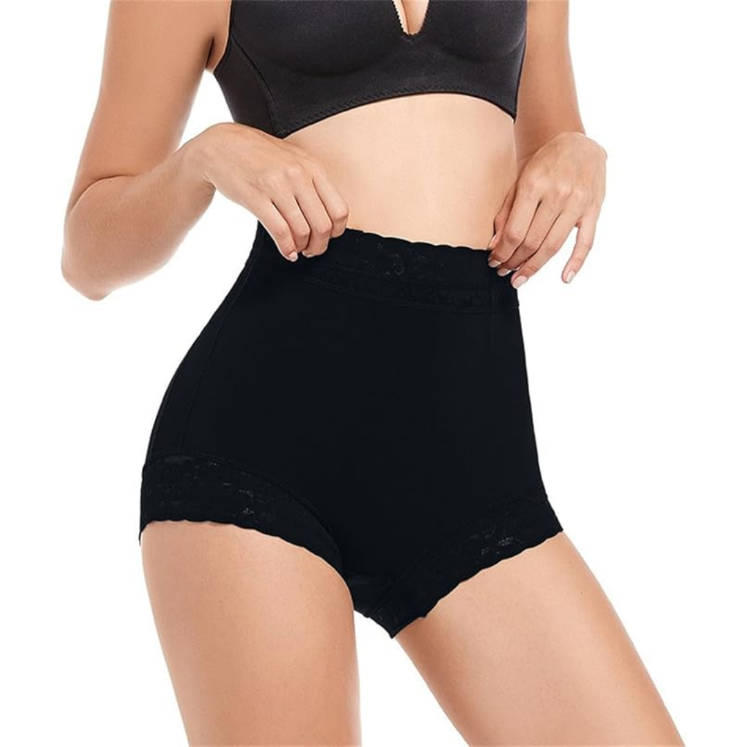 PACK SEDUCTORA COLOR NEGRO- Pantalón Lycra Bota Campana + Body Faja + Cachetero, realza tu figura