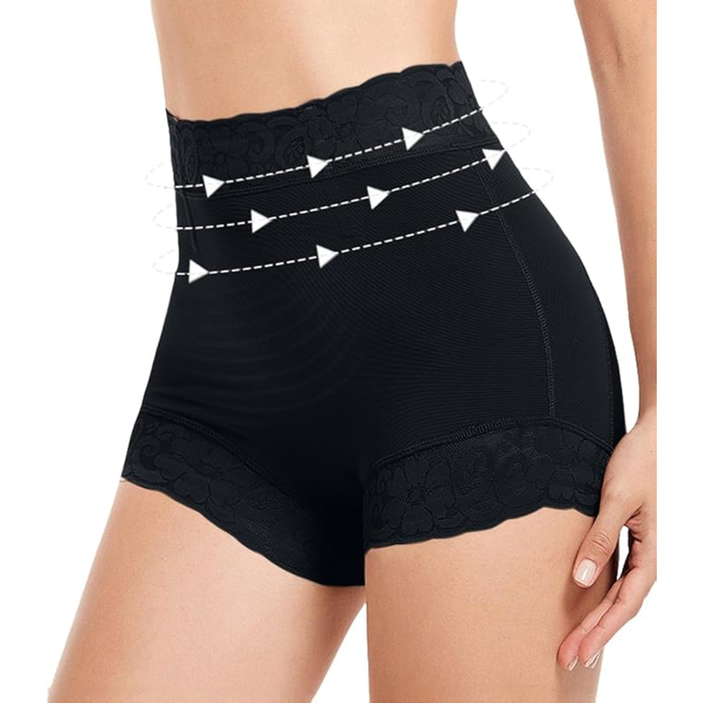 PACK SEDUCTORA COLOR NEGRO- Pantalón Lycra Bota Campana + Body Faja + Cachetero, realza tu figura